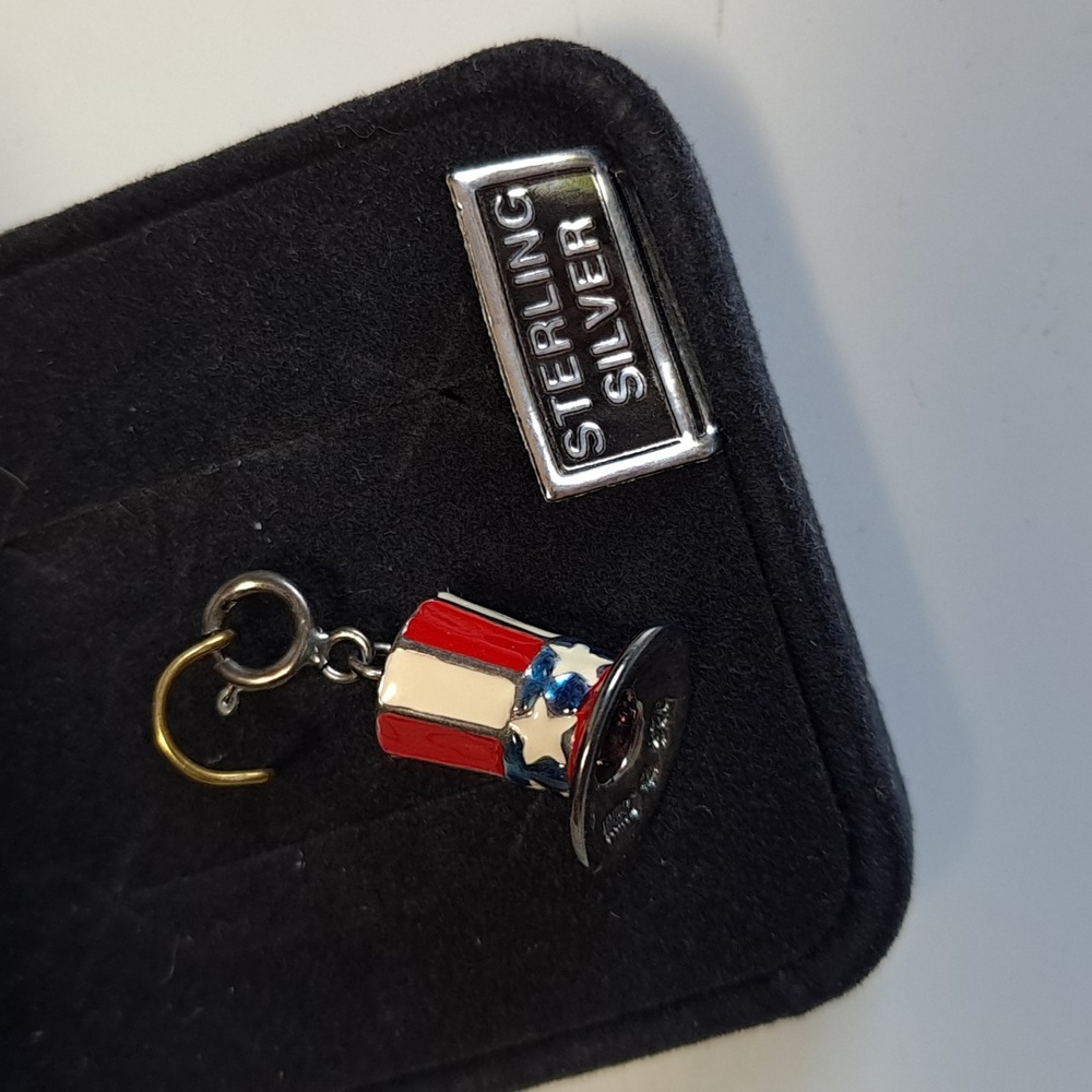Sterling Uncle Sam Hat Charm